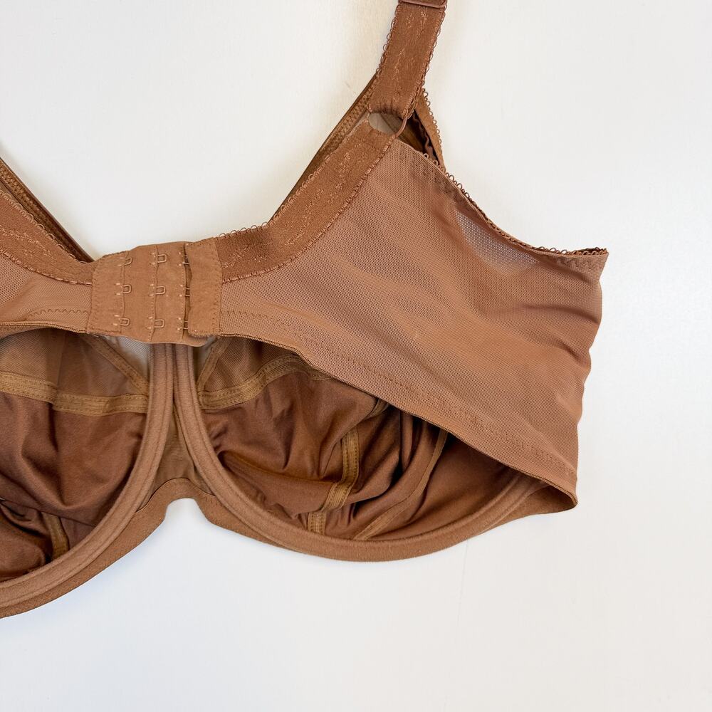 Goddess Keira Banded Underwire Unlined Bra Brown Satin - 42I - Picture 5 of 6